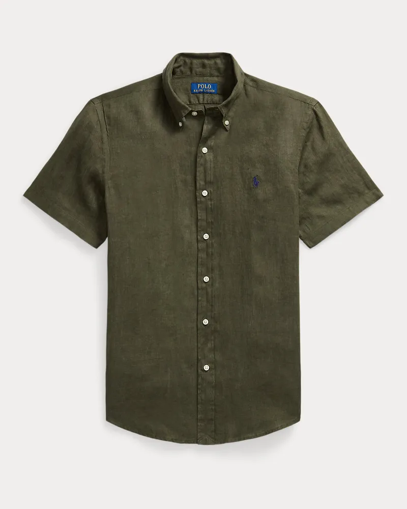 Ralph Lauren Custom-Fit Leinenhemd Green