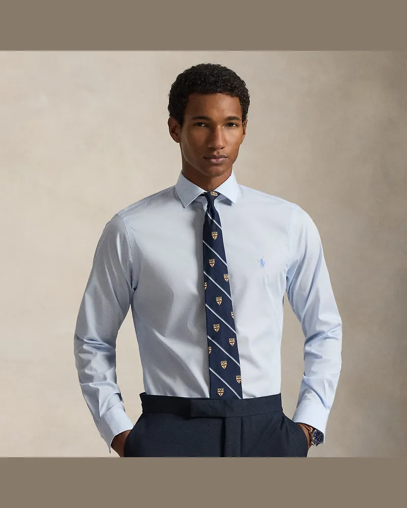 Ralph Lauren Custom-Fit Popelinehemd mit Streifen Blue