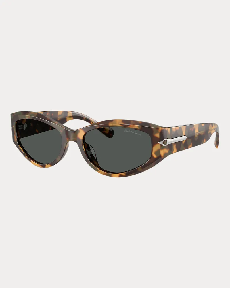 Ralph Lauren Rechteckige Sonnenbrille Stirrup Green