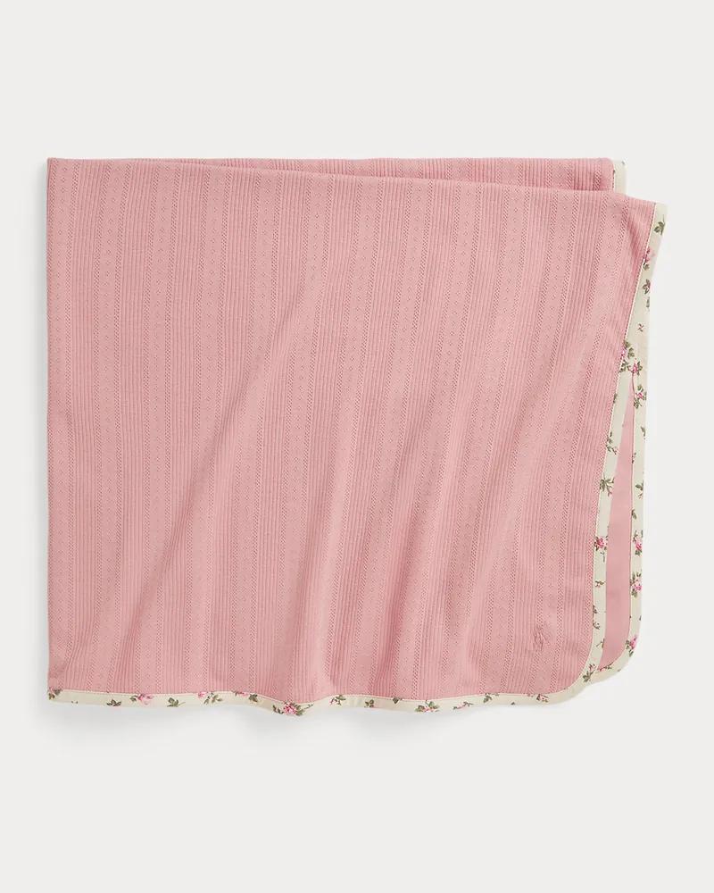 Ralph Lauren Baumwolldecke aus Pointelle-Strick Pink