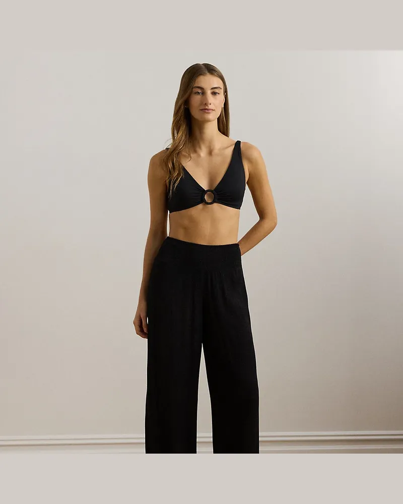 Ralph Lauren Cover-up-Hose mit weitem Bein Black