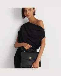 Ralph Lauren Mittelgroße Leder-Umhängetasche Farrah Black