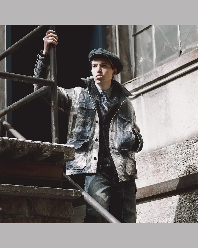 Ralph Lauren Karierte Hemdjacke aus Wolltwill Blue