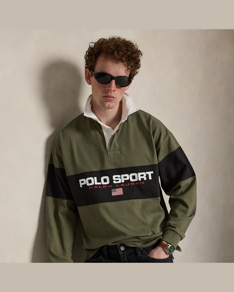 Ralph Lauren Big-Fit Rugbyhemd Polo Sport Green