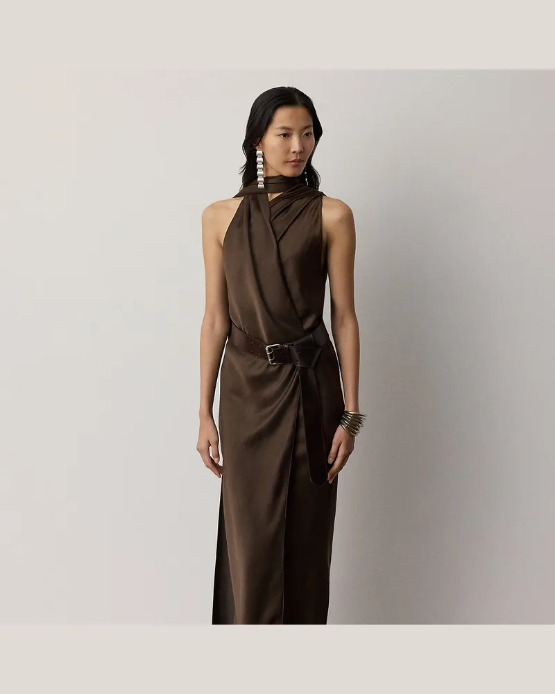 Ralph Lauren Abendkleid Rynn aus Duchesse-Seidensatin Brown