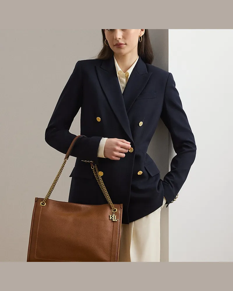 Ralph Lauren Große Narbenleder-Tragetasche Bradley Brown