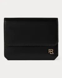 Ralph Lauren Kleine vertikale Kalbsleder-Geldbörse RL Black