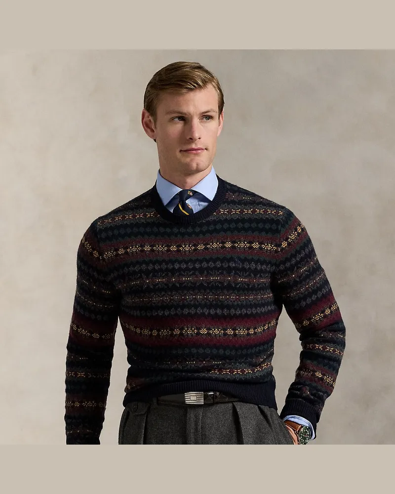 Ralph Lauren Wollpullover mit Fair-Isle-Muster Blue
