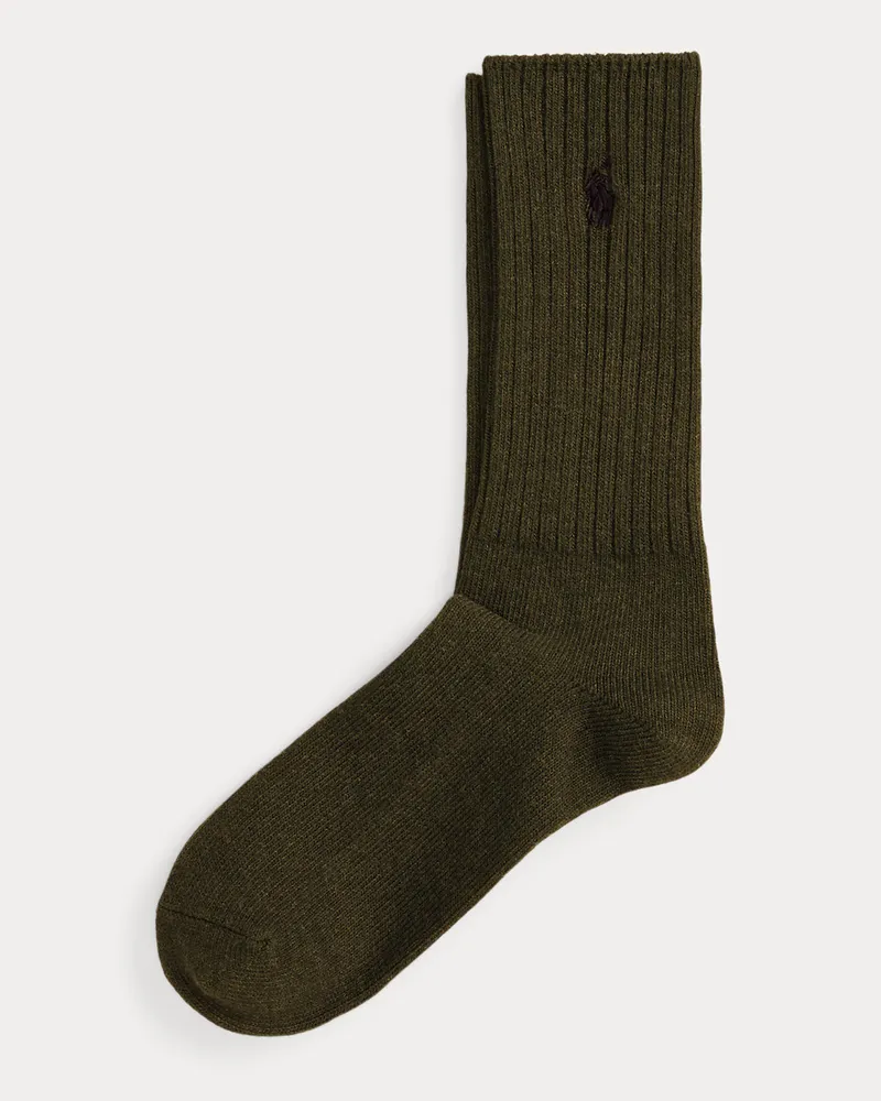 Ralph Lauren Crew-Socken mit charakteristischem Pony Green