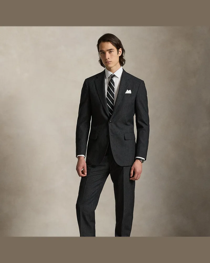Ralph Lauren Tailored-Fit Polo-Nadelstreifenanzug Grey