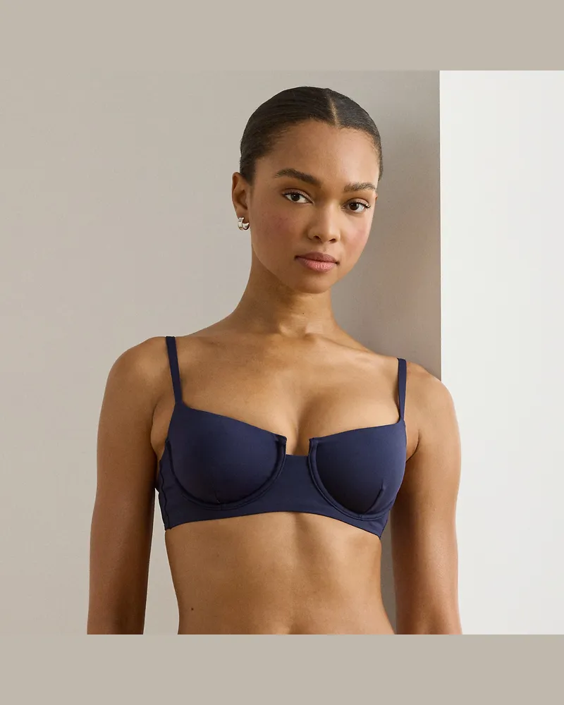 Ralph Lauren Bikinitop mit ausgeschnittenem Detail Blue