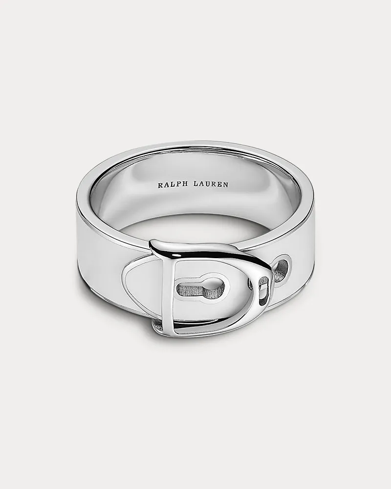 Ralph Lauren Emaille-Ring Welington White