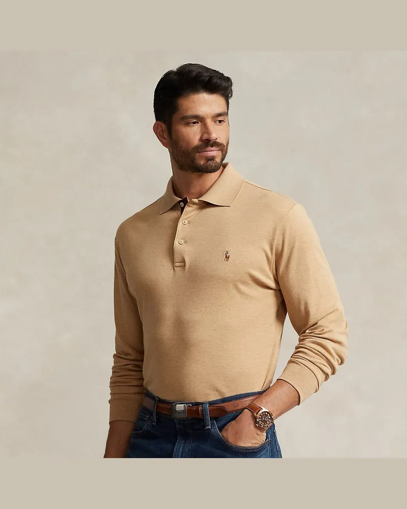 Ralph Lauren Große Größen - Poloshirt aus weicher Baumwolle Tan
