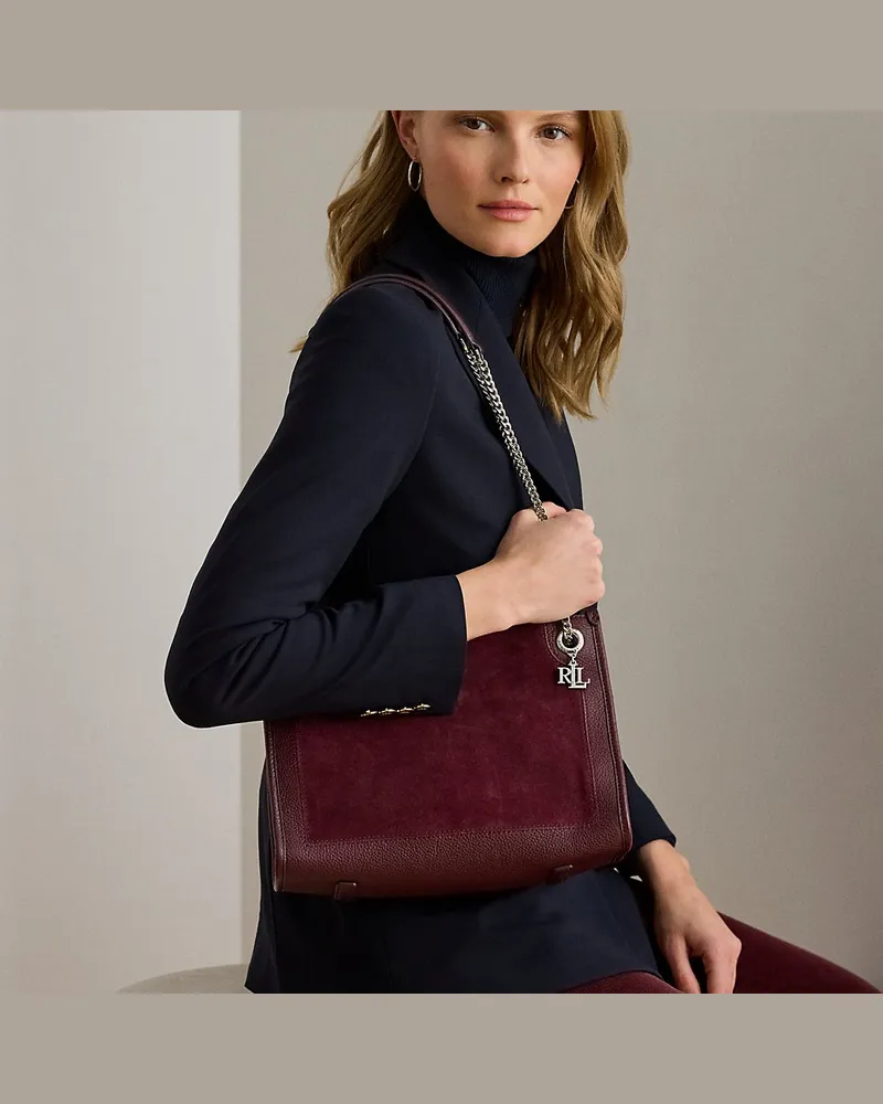 Ralph Lauren Tragetasche Bradley aus Leder Red