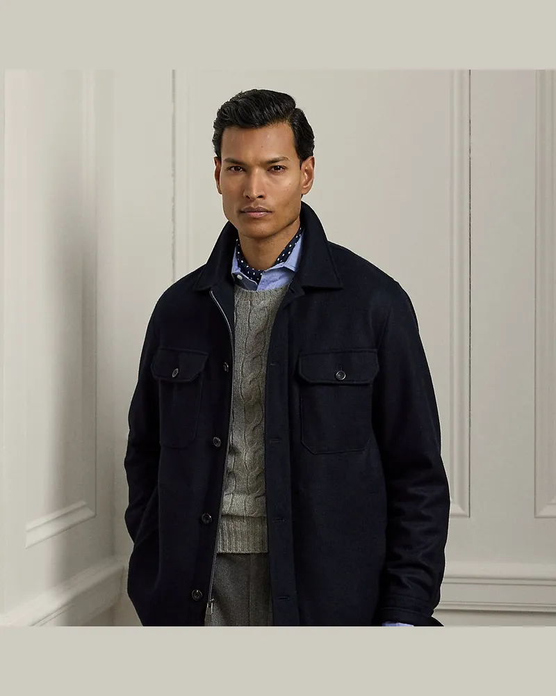 Ralph Lauren Hemdjacke Felton aus Kaschmirmischung Blue