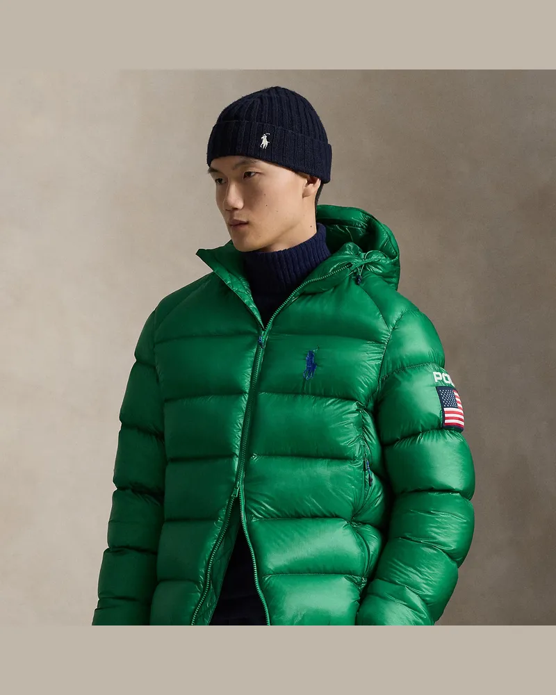Ralph Lauren Die Daunenjacke Hawthorne mit US-Flagge Green