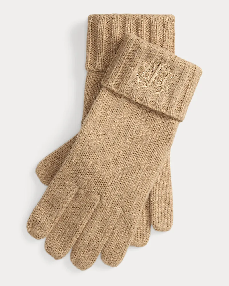 Ralph Lauren Handschuhe mit Logostickerei Tan