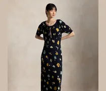 Crêpekleid mit Blumenmuster