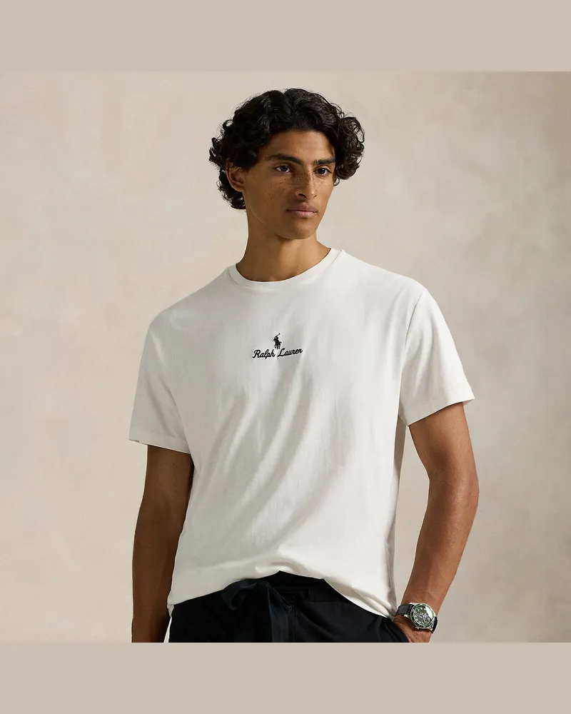 Ralph Lauren Classic-Fit Jersey-T-Shirt mit Logo White