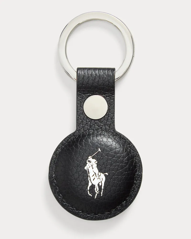 Ralph Lauren AirTag-Schlüsselanhänger aus Narbenleder Black