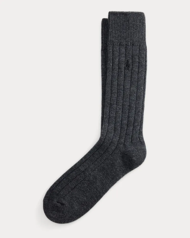 Ralph Lauren Fair-Isle-Stiefelsocken aus Wollmischung Grey