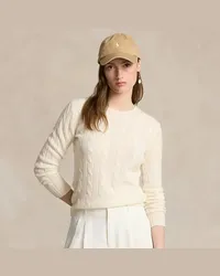 Ralph Lauren Kaschmirpullover mit Zopfmuster Cream