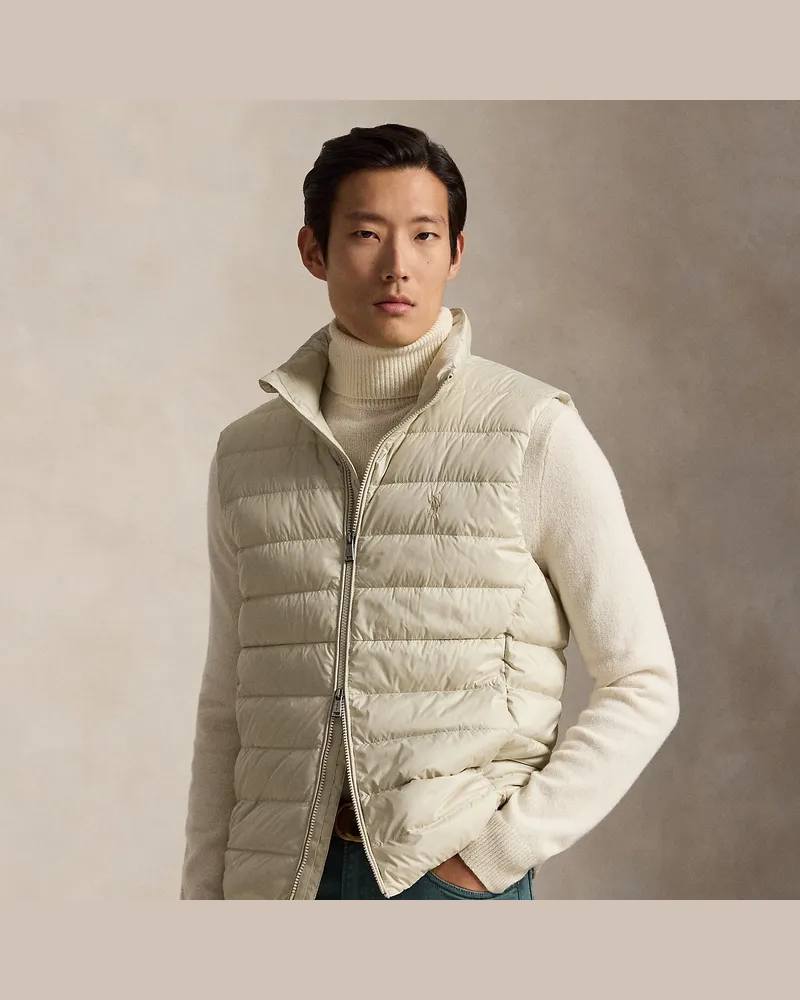 Ralph Lauren Die verstaubare Daunenweste Colden Cream
