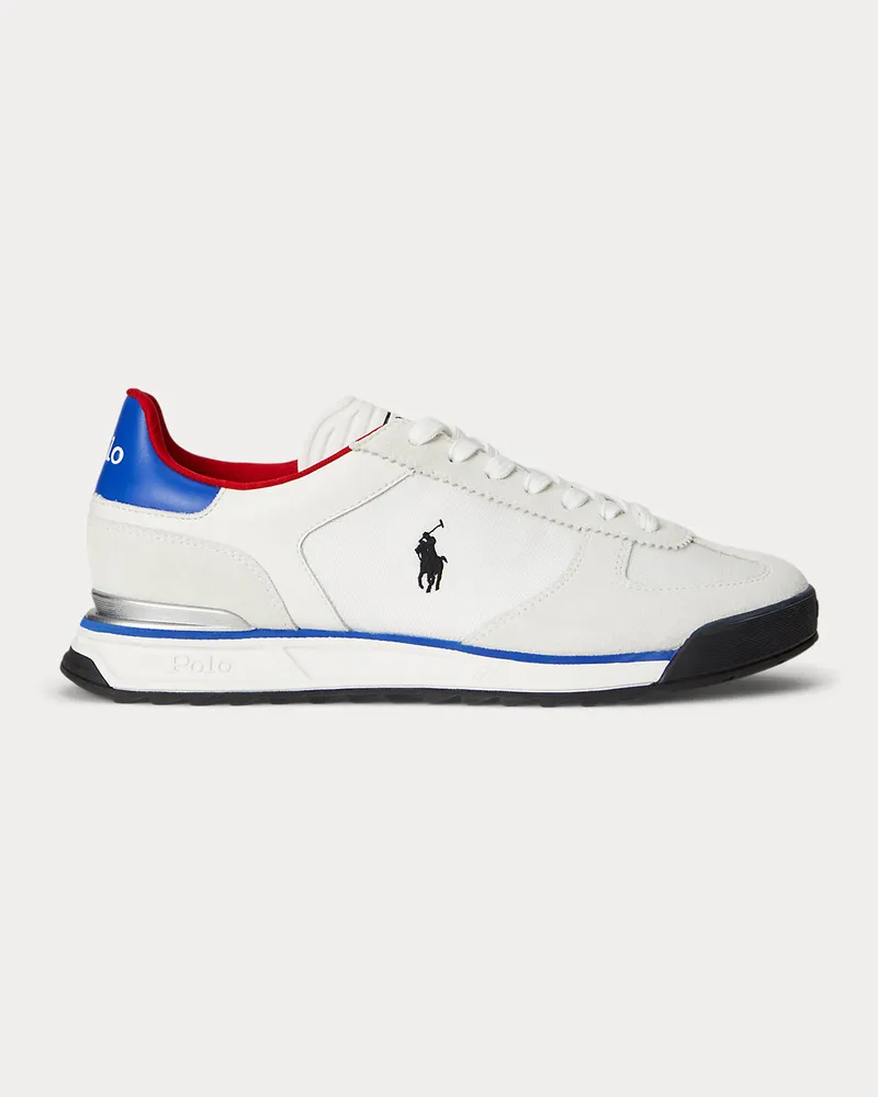 Ralph Lauren Wildleder-Oxford-Sneaker Varick White