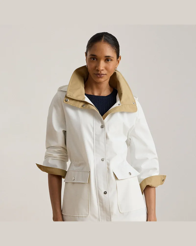 Ralph Lauren Kapuzenanorak mit Tunnelkragen Cream