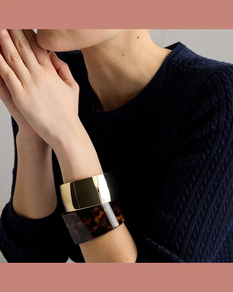 Ralph Lauren Vergoldeter Armreif mit Schildpatt Brown