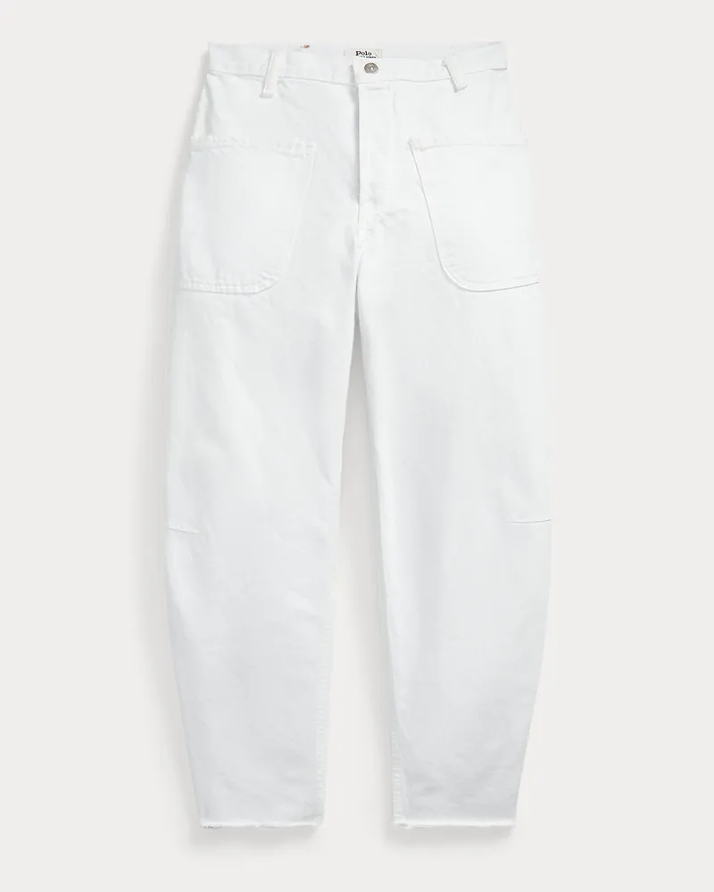 Ralph Lauren Curved-Tapered-Fit Jeans White