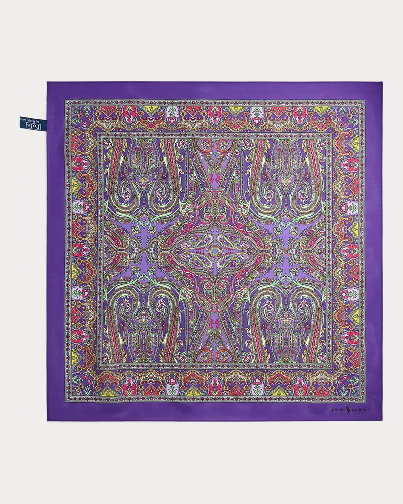 Ralph Lauren Seidenbandana mit Paisley-Print Purple