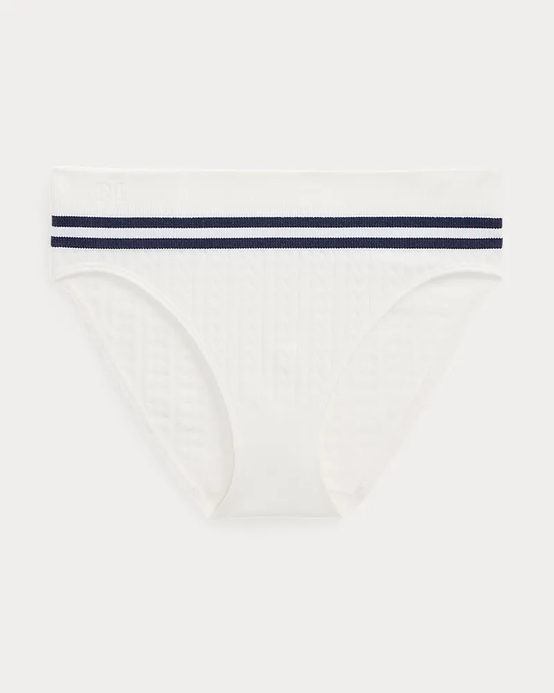 Ralph Lauren Slip mit Cricket-Zopfmuster White