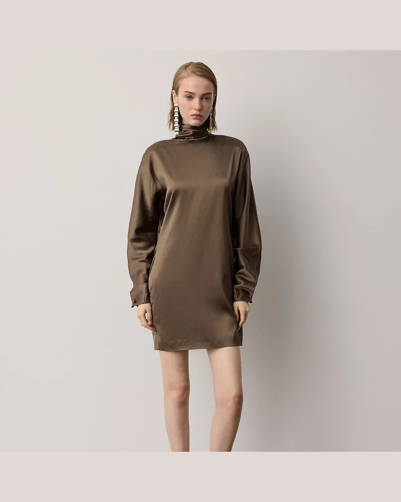 Ralph Lauren Cocktailkleid Candi aus Satin Brown
