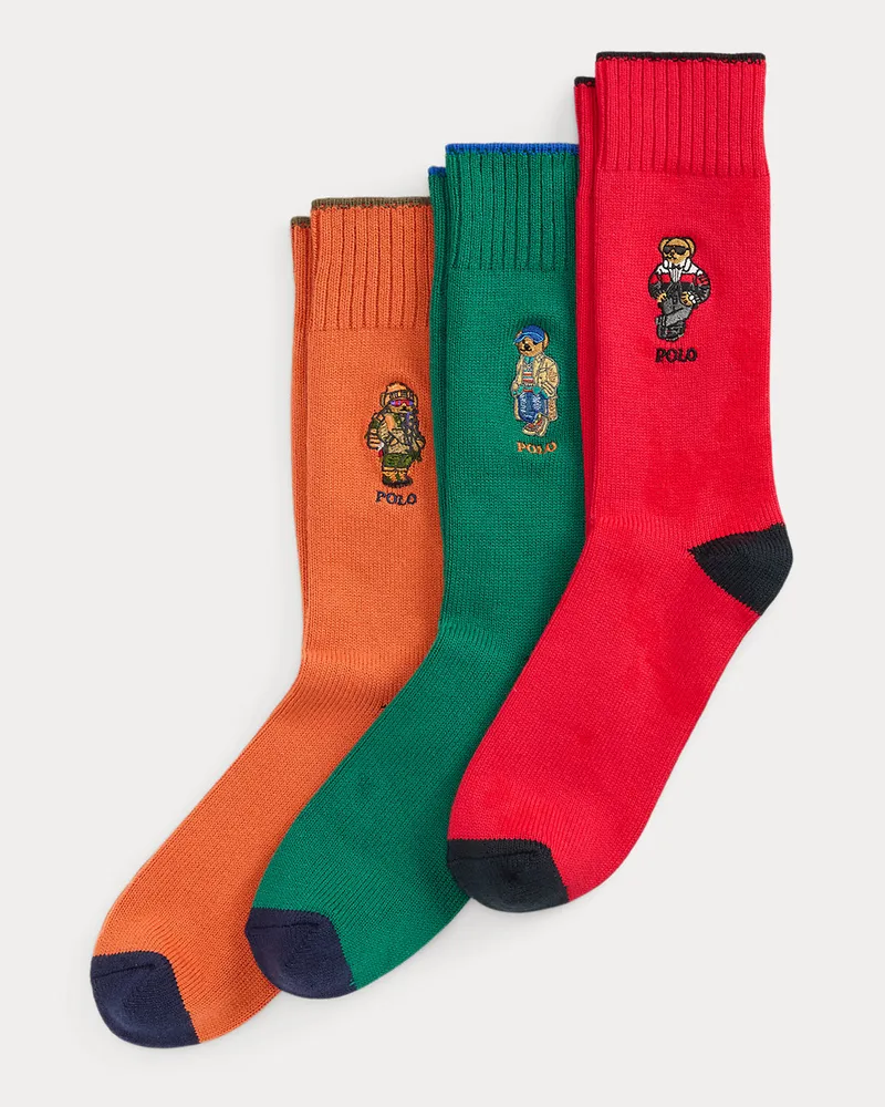Ralph Lauren 3er-Pack Crew-Socken als Geschenkset Multi