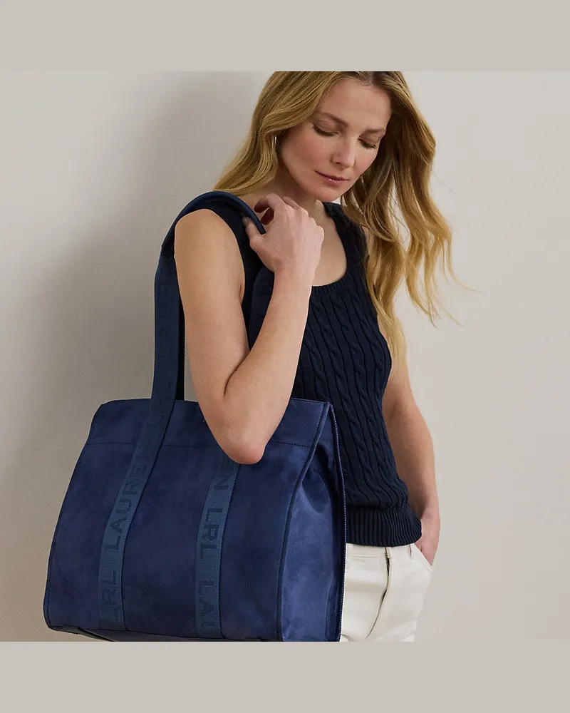 Ralph Lauren Extragroße Tragetasche Stevie aus Nylon Blue