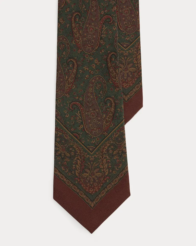 Ralph Lauren Paisley-Krawatte aus Seidencrêpe Red