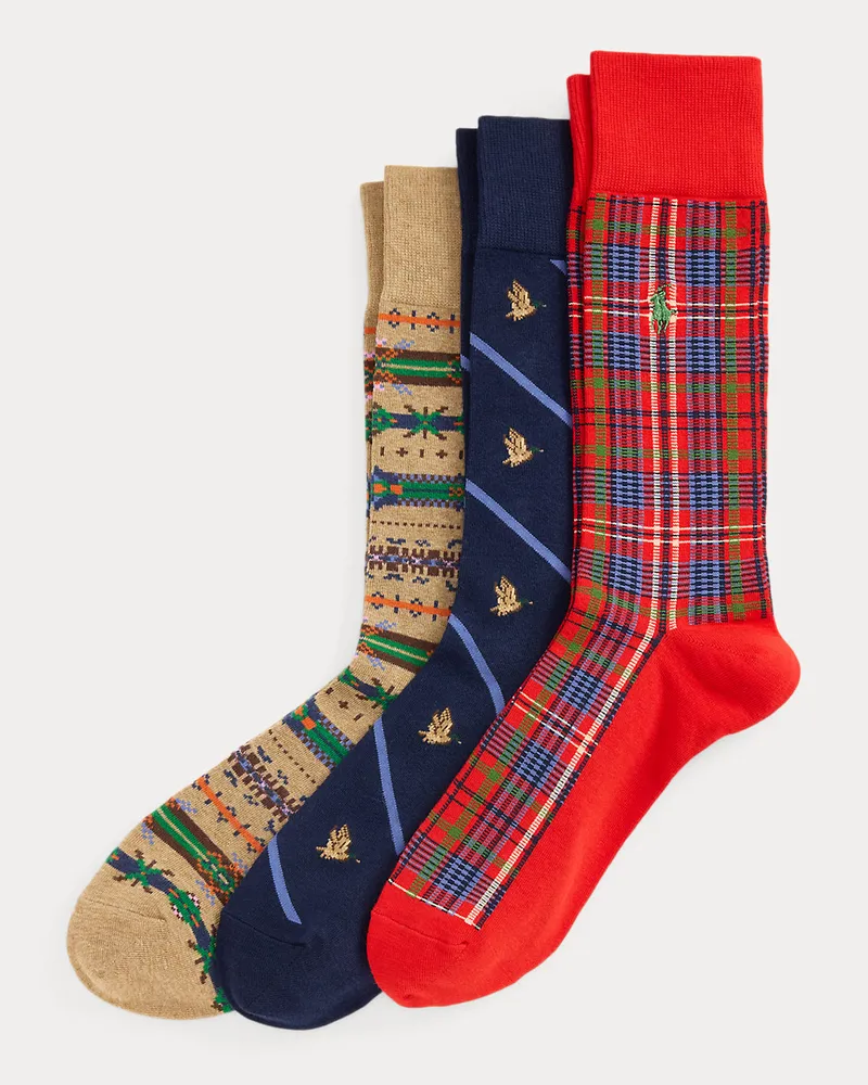 Ralph Lauren Dreierpack Anzugssocken Natural