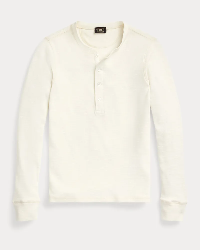 Ralph Lauren Waffelstrick-Henley White