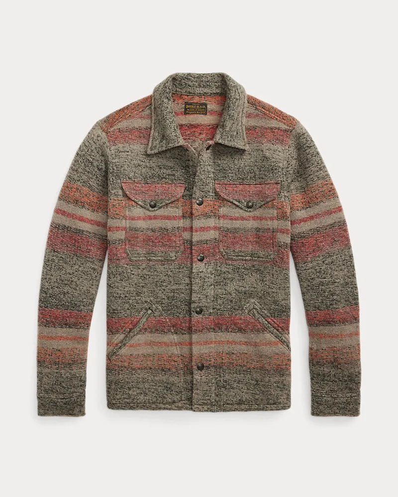 Ralph Lauren Gestreifte Jacke aus Wollmischung Red