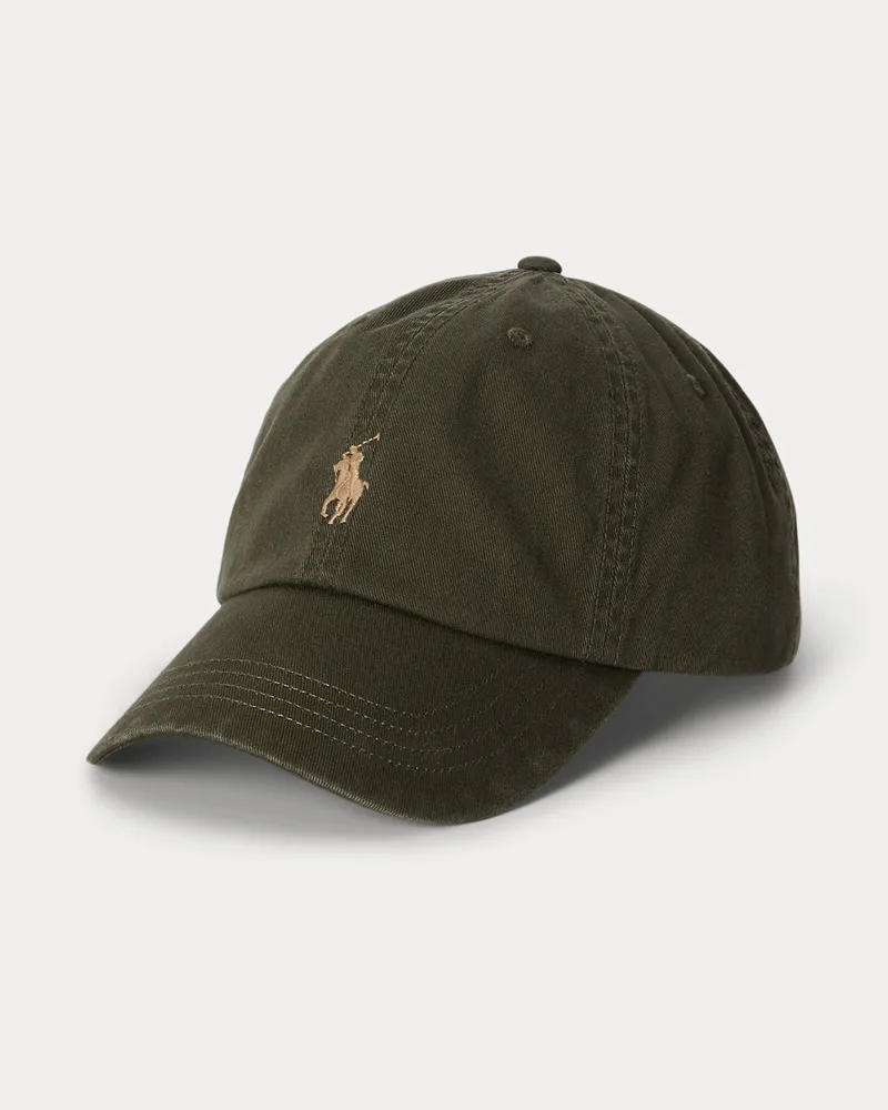 Ralph Lauren Klassische Baumwollchino-Baseballkappe Green