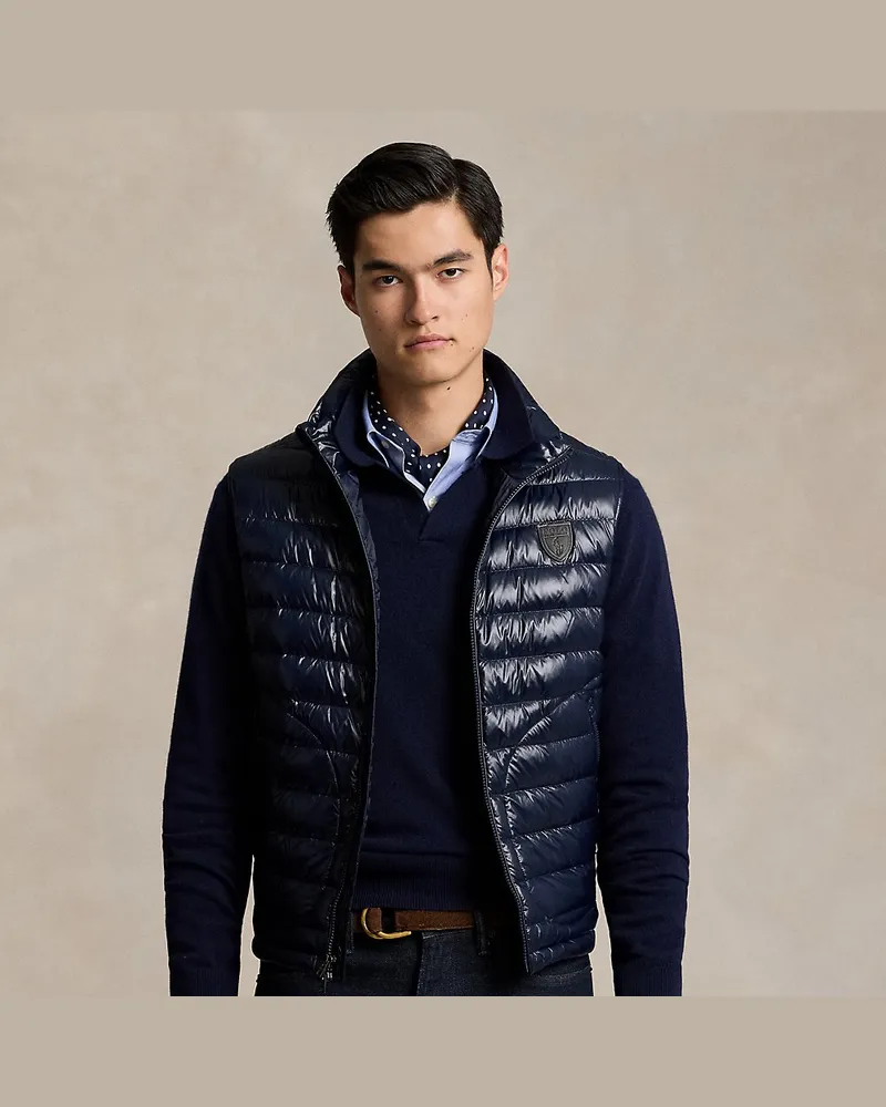 Ralph Lauren Glänzende Daunenweste Blue