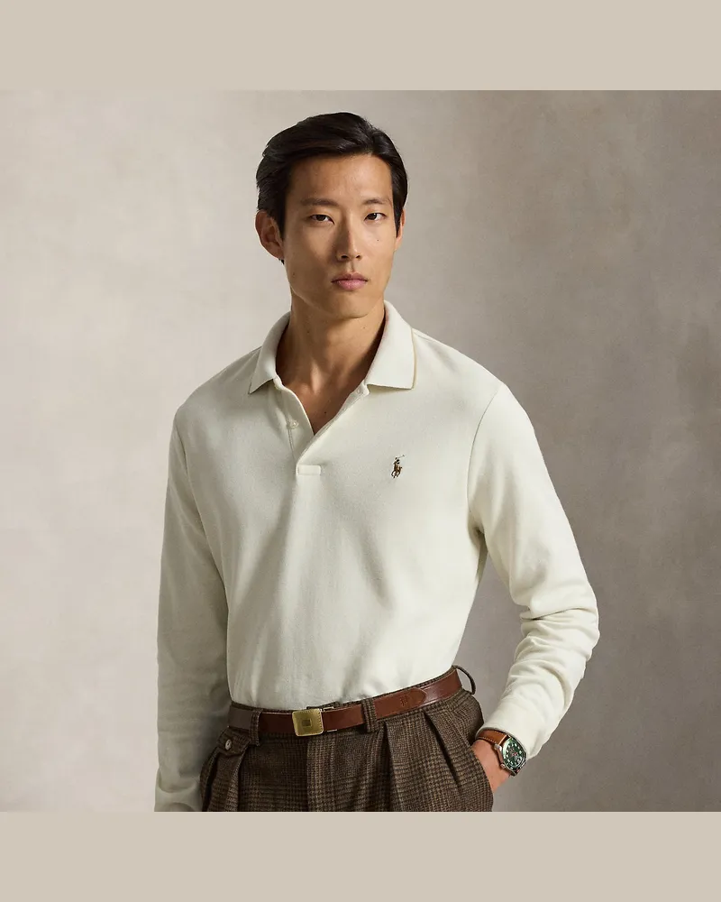 Ralph Lauren Polopullover aus Doppelstrick Cream