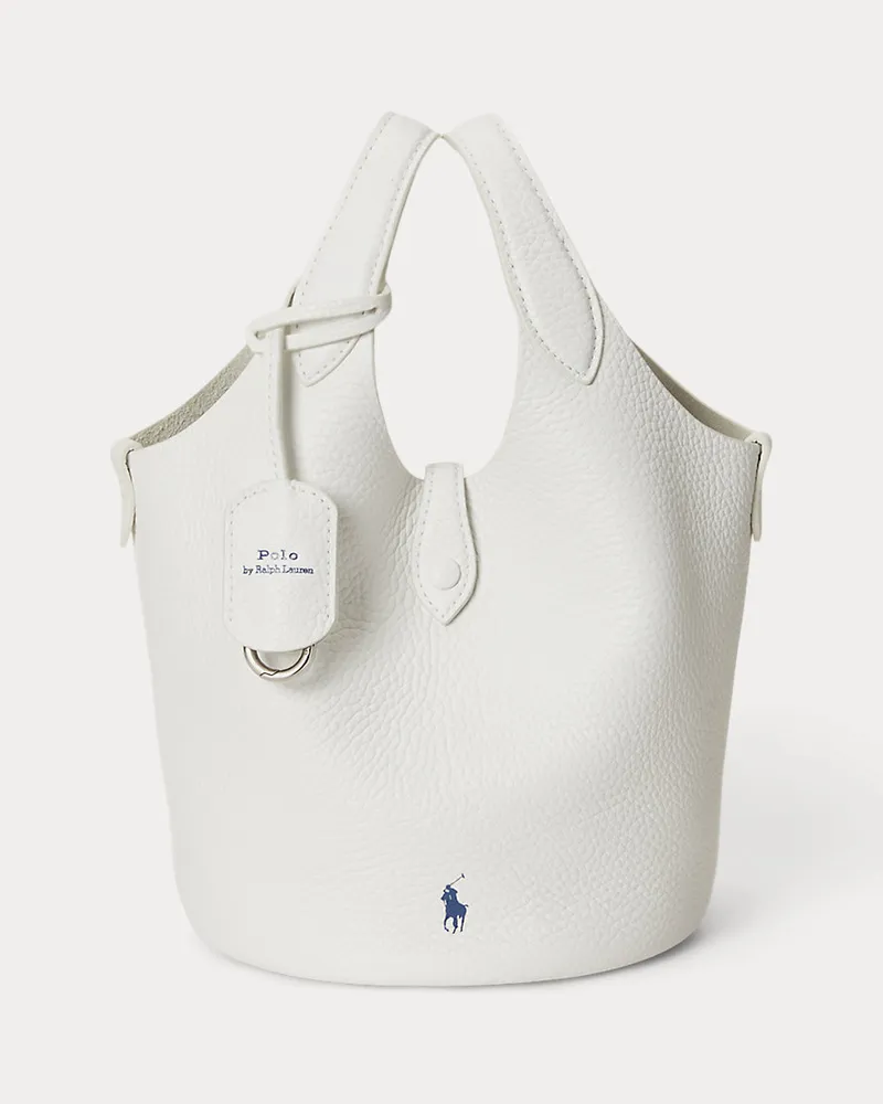Ralph Lauren Kleine Umhängetasche Polo Play aus Leder White