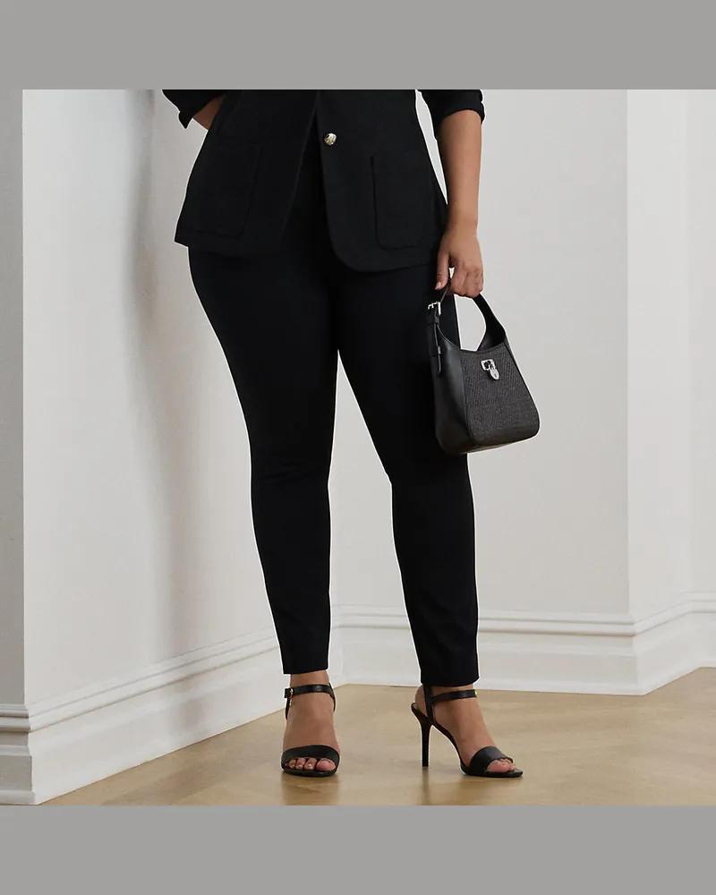 Ralph Lauren Plus Größen - Skinny-Fit Hose aus Baumwollstretch Black