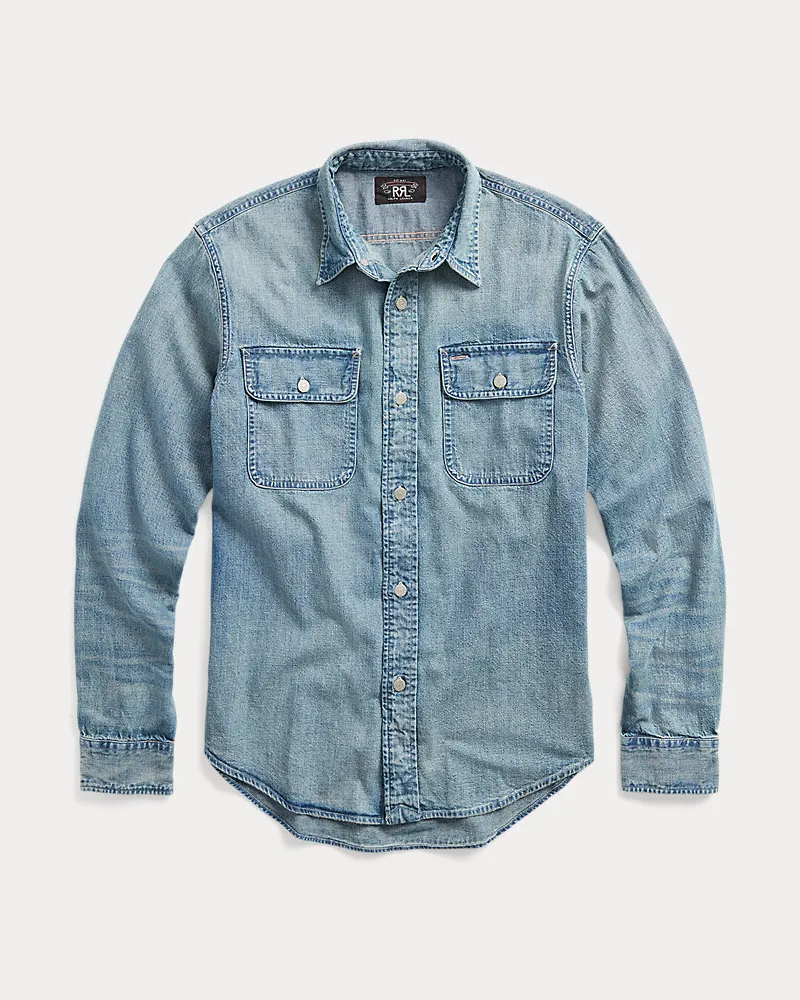 Ralph Lauren Arbeitshemd aus Indigo-Denim Blue
