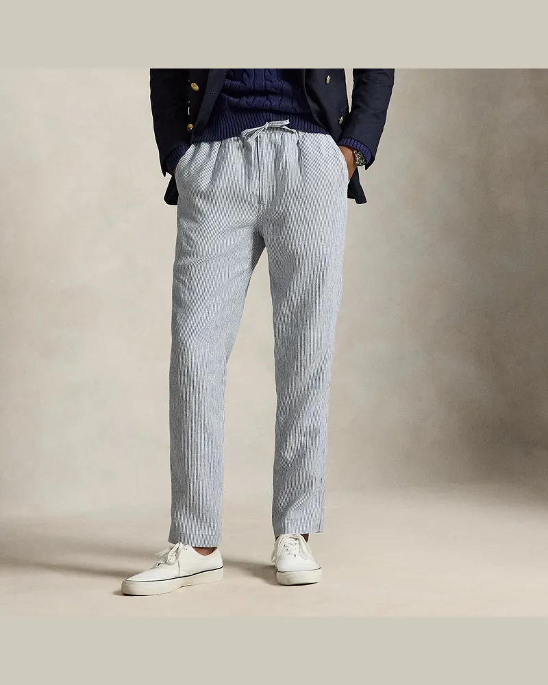 Ralph Lauren Slim-Tapered-Fit Leinenhose Lateef Blue