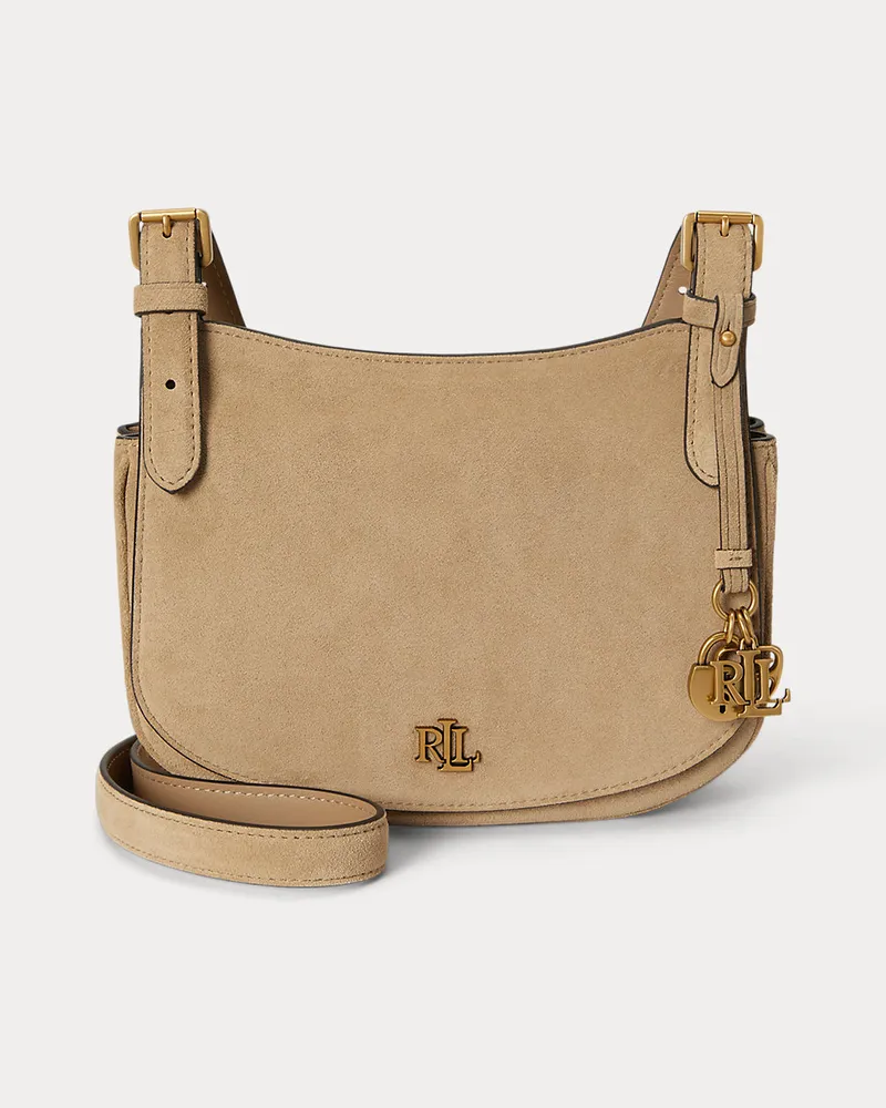 Ralph Lauren Umhängetasche Marcy aus Wildleder Brown
