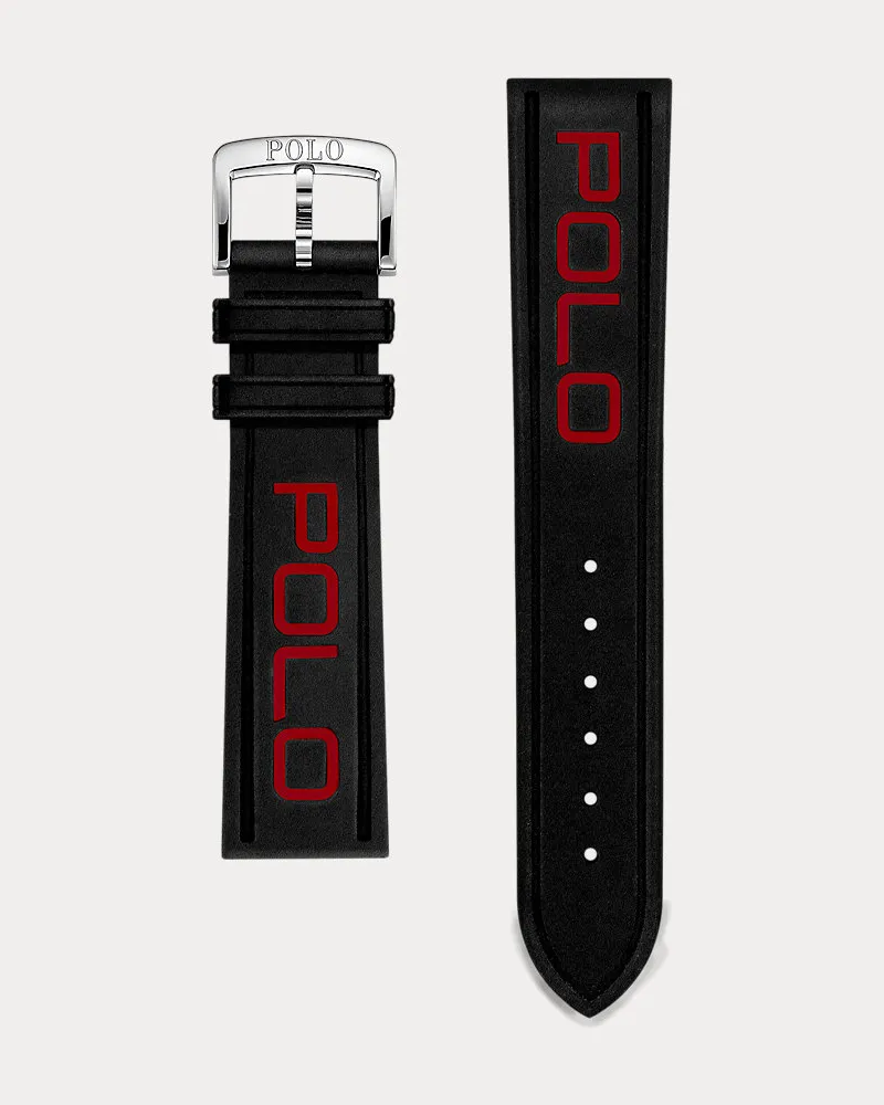 Ralph Lauren Polo-Uhrenarmband aus Gummi Black