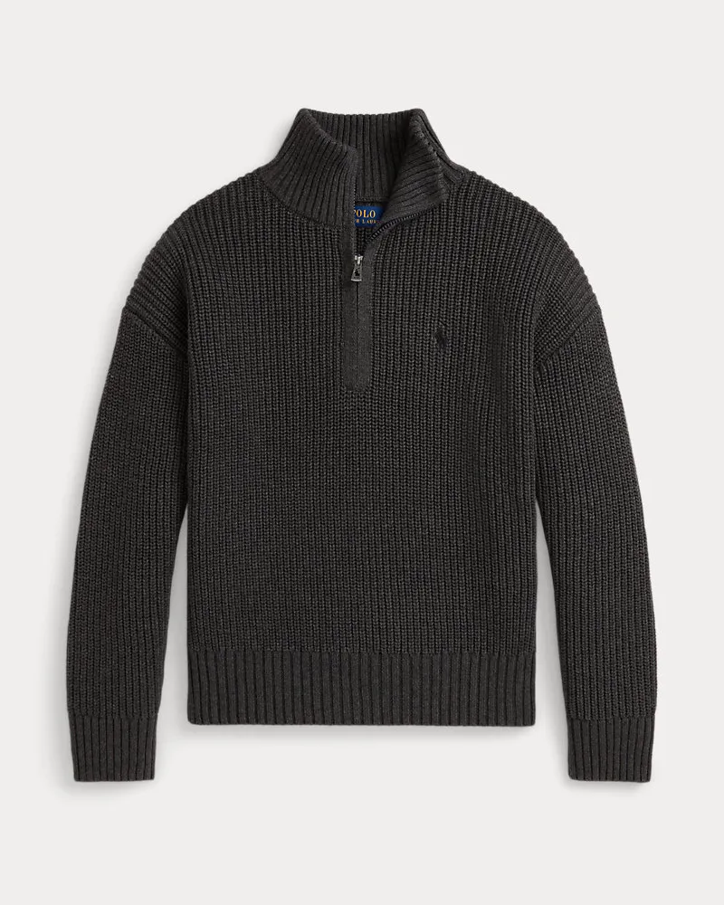 Ralph Lauren Pullover mit halbem Reißverschluss Grey